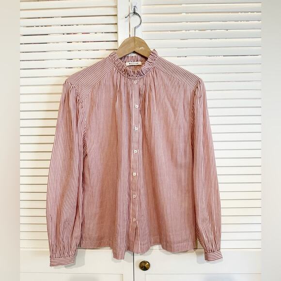 Masscob Cottagecore Striped Lightweight Blouse - Picture 1 of 4
